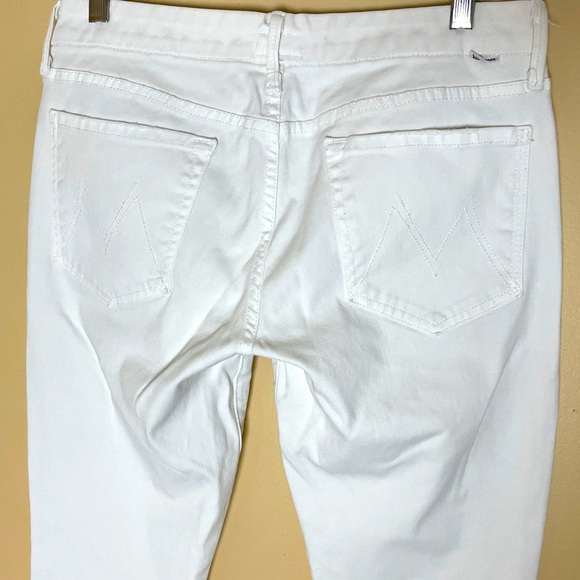 MOTHER The Looker Crop Jeans Size 30 White Glass Slipper - Picture 5 of 11